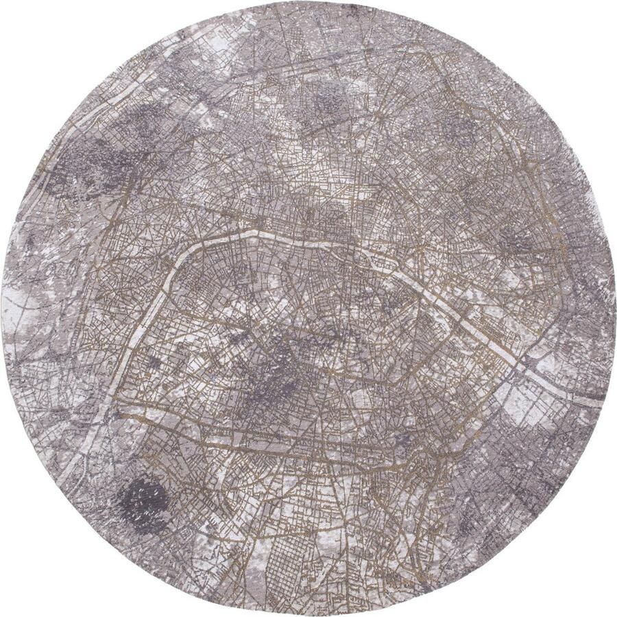 Louis de poortere Rond Vloerkleed Cities Paris Space Trip 9322 cm