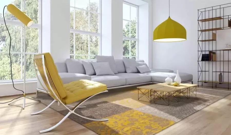 Home24 Laagpolig vloerkleed Multi Yellow Louis De Poortere - Foto 2