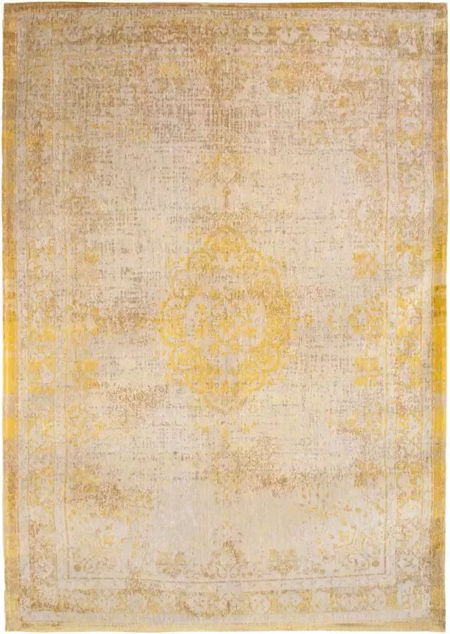 Louis de poortere Vloerkleed Fading World Collection Medallion 9062 Grey Yellow Vloerkleed 200x280 Tapijt