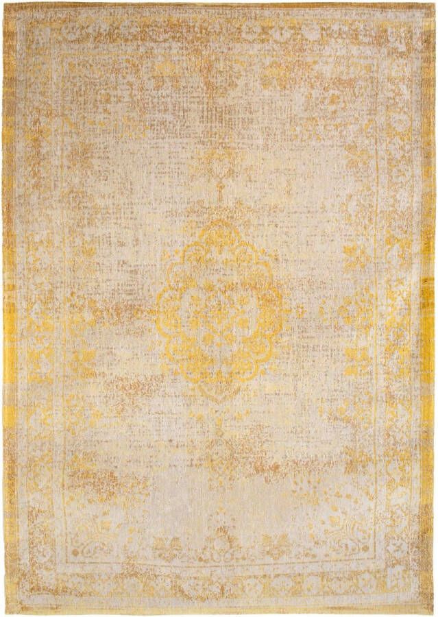 Louis de poortere Vloerkleed Fading World Collection Medallion 9062 Grey Yellow Vloerkleed 80x150 Tapijt