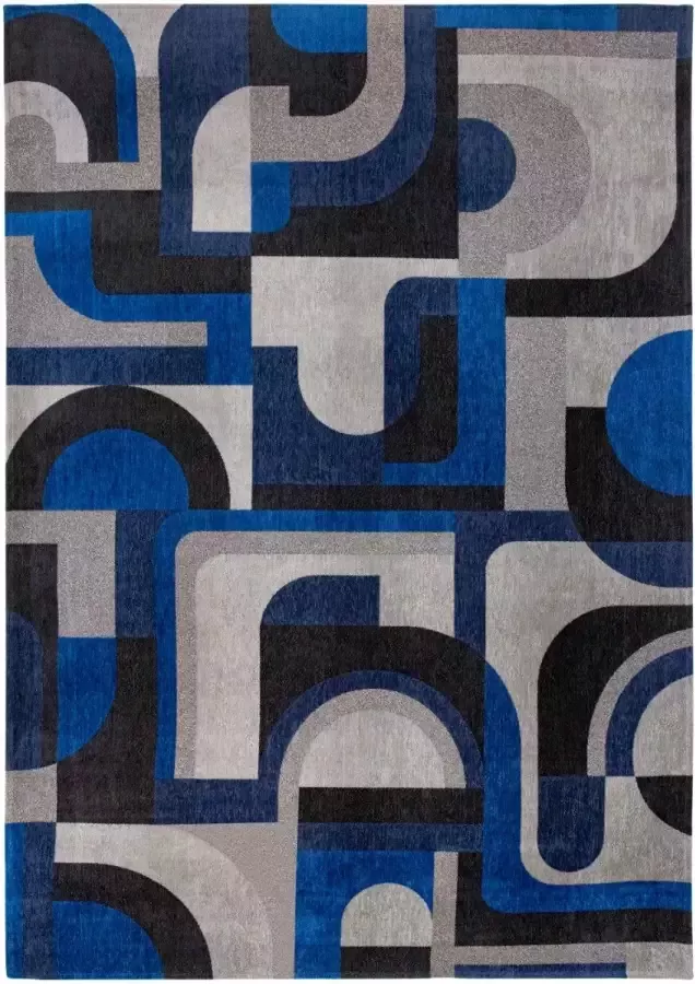 Louis de poortere Vloerkleed Module Nuance Weimar Blue 9207 Vloerkleed 80x150 Tapijt