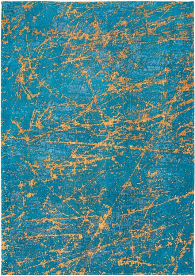 Louis de poortere Vloerkleed Stellar Mad Men 9218 Lightning Turquoise Vloerkleed 80x150 Tapijt