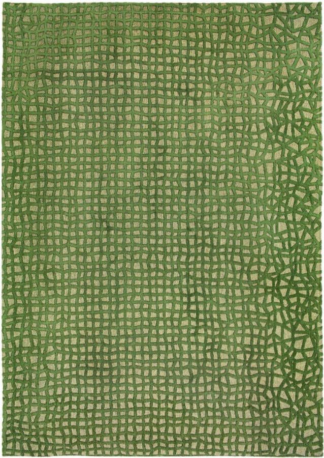 Louis de poortere Vloerkleed Trammel Structures 9249 Alta Green Vloerkleed 80x150 Tapijt