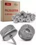 LouMaxx Stoelvilt schroeven set van 20 rond Ø 20 mm grijs stoelglijders met 6 mm dik vilt en metalen rand viltglijders met schroef premium vloerbeschermers voor stoelen en meubels - Thumbnail 1