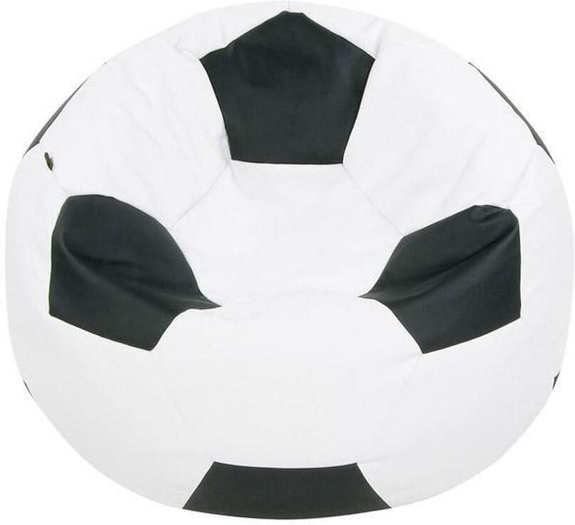 Loungiez Zitbal Voetbal Extra Groot Zwart-Wit