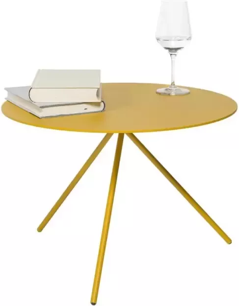 Lourens Fisher Mom Bijzettafel Geel Metaal ∅50x35 cm