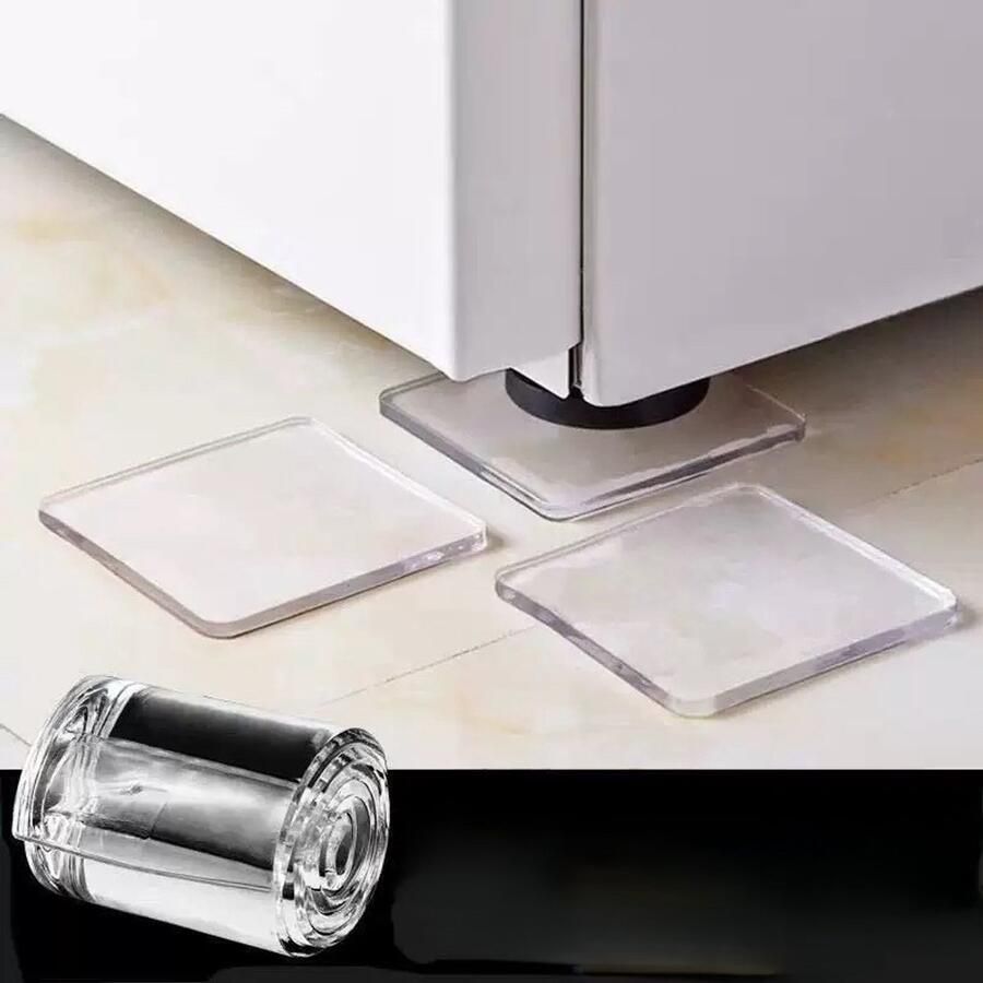 LOUZIR 4 Stuks Anti Slip Pads – Meubelonderzetter – Geluiddempers – Transparant Siliconen