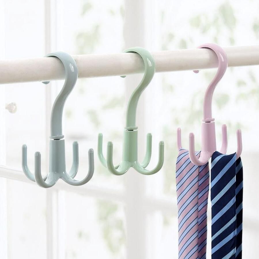 LOUZIR Set van 3 Stuks Kleding Haak Badkamer Haken Hangend Kledingopbergrek Roterende Haak Badkamerhaak Handdoek Haakjes