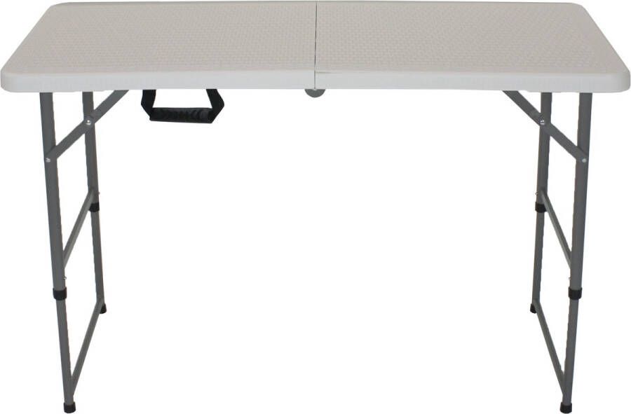 GS Quality Products Lowander inklapbare tafel 120x60 cm Klaptafel Vouwtafel Campingtafel Extra stabiel Wit