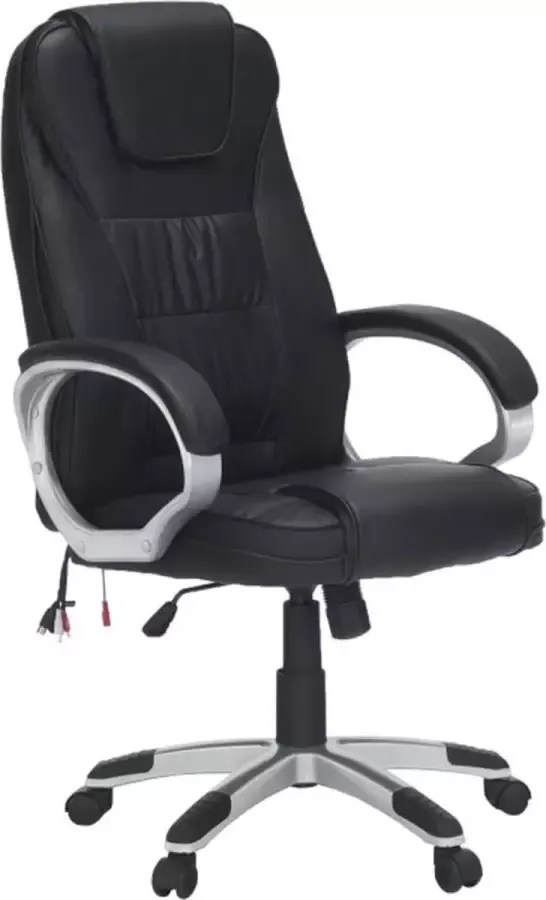 GS Quality Products Lowander Luxe Bureaustoel Met Massagefunctie En Stoelverwarming Elektrische Massagestoel Met Verwarming Zwart