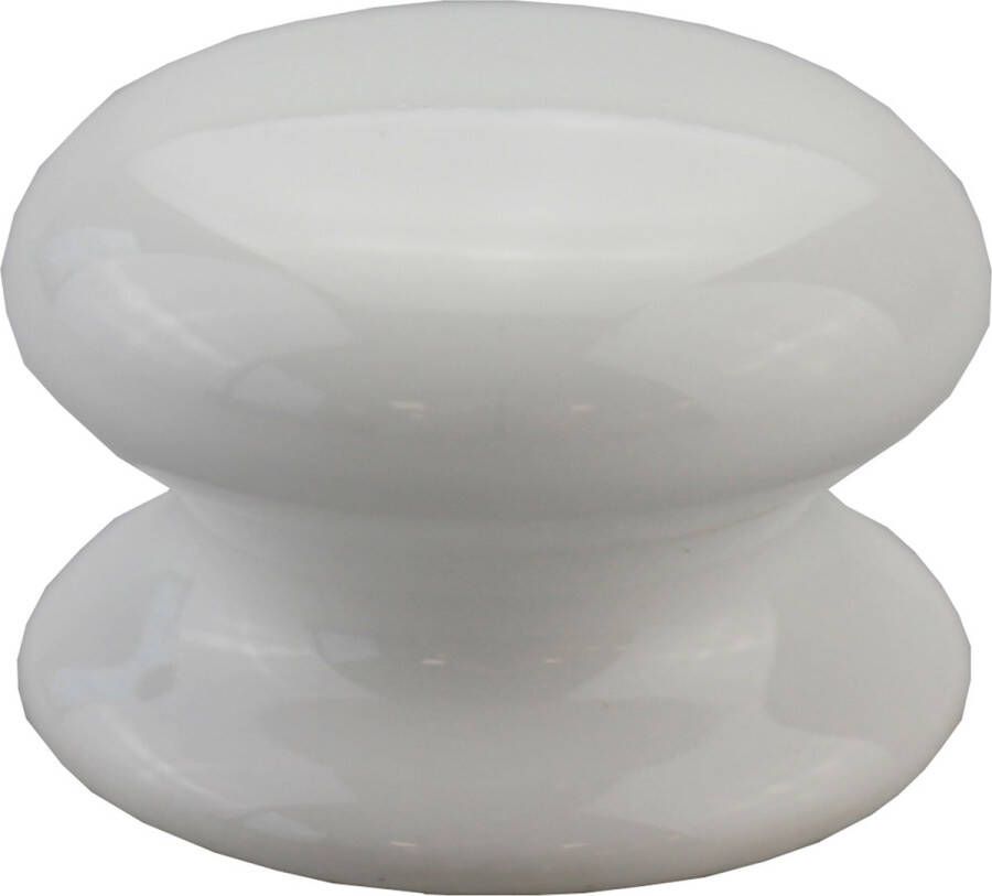 Lowander meubelknop porselein rond 38mm Kastknop Deurknop Wit