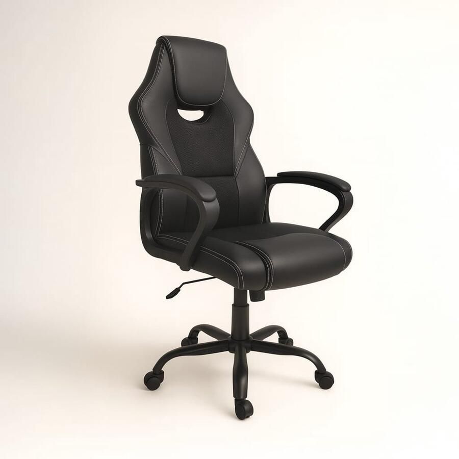 Loxa Bureaustoel GameForce-X – Ergonomisch – Verstelbaar 48–58 cm – Kantelbaar tot 120° – Eco-leer & Mesh – Sportief Design – Voor Werk en Gaming