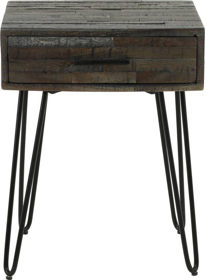 Luce VELO Nachtkastje Aara 1 lade grijs hout 45 x 35 x 60 cm woonkamer hal slaapkamer modern design