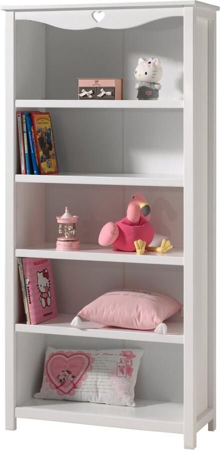 LUCEVI Amori Boekenkast Hout Wit 90x40x190 cm