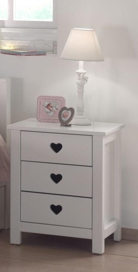 Lucevi Amori Kindernachtkastje- Hout Wit 45x40x55cm