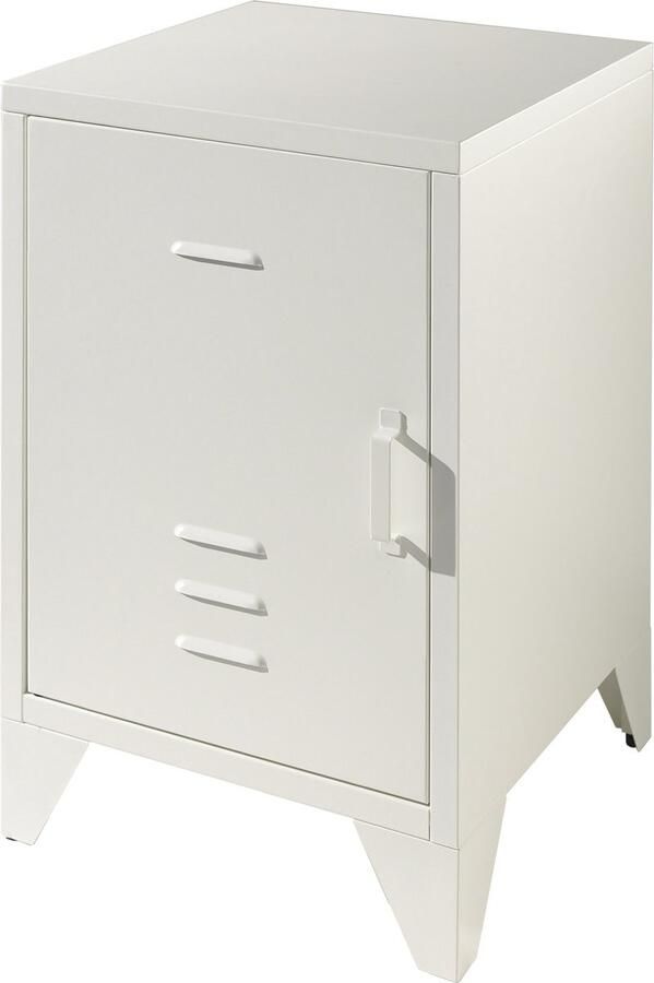 Lucevi Bronxx KindernachtkastjeMat Metaal Wit 40x40x60.5 cm