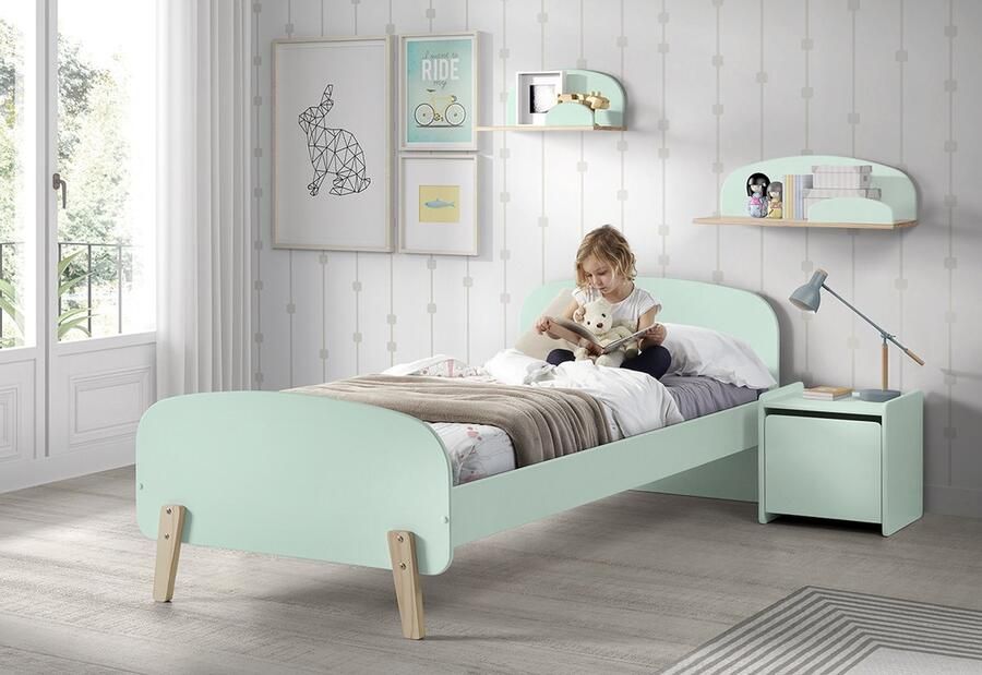 Lucevi Kiddy Wandplank 45cm Hout Groen 45x25x21.5 cm
