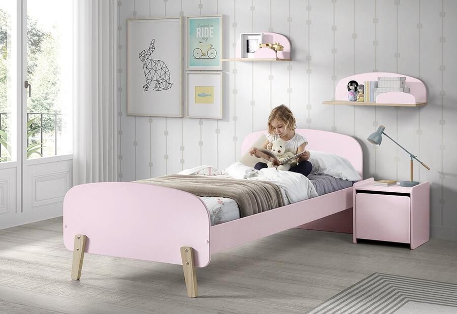 Lucevi Kiddy Wandplank 45cm Hout Roze 45x25x21.5 cm