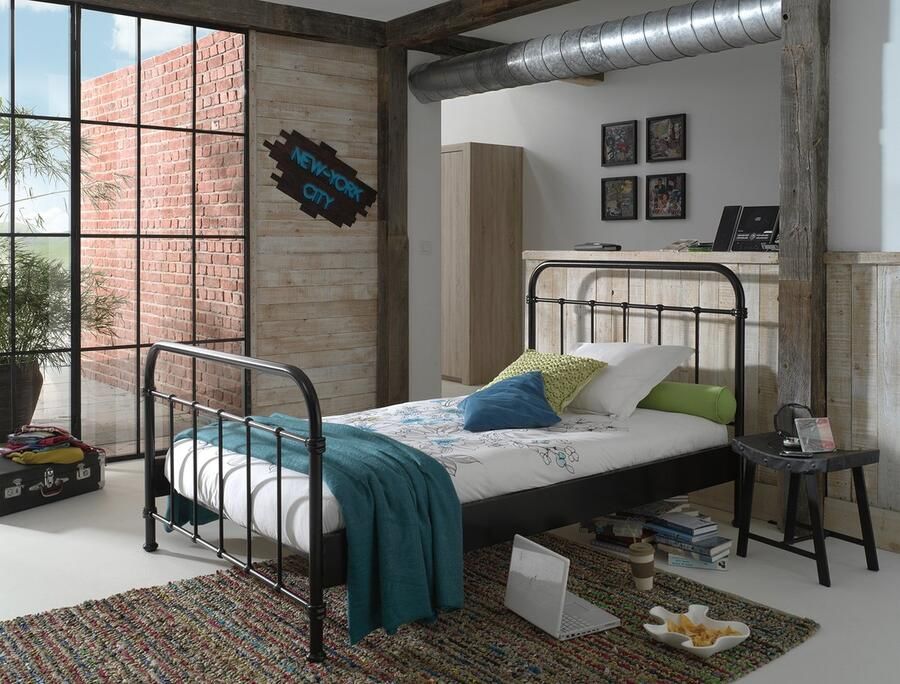 LUCEVI New York Bed 120x200cm Zwart