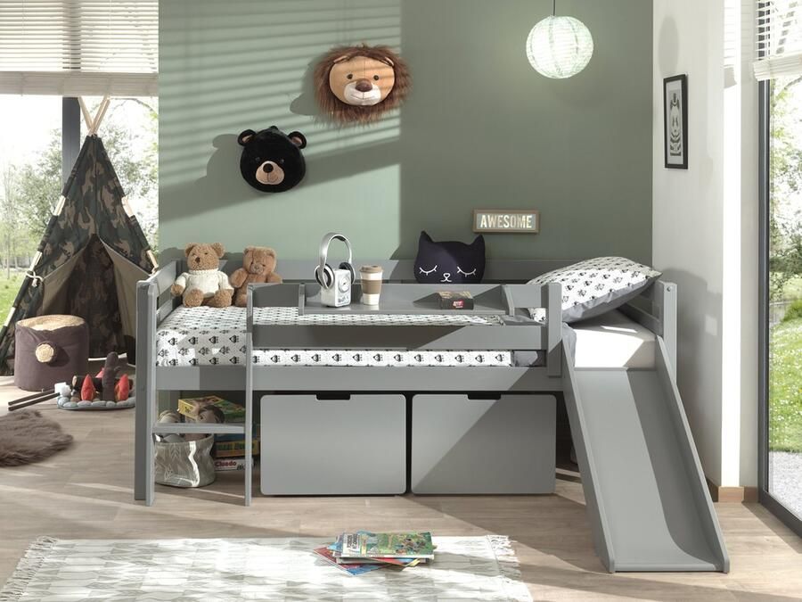 LUCEVI Pino set van 2 Lades voor halfhoogslaper Grijs