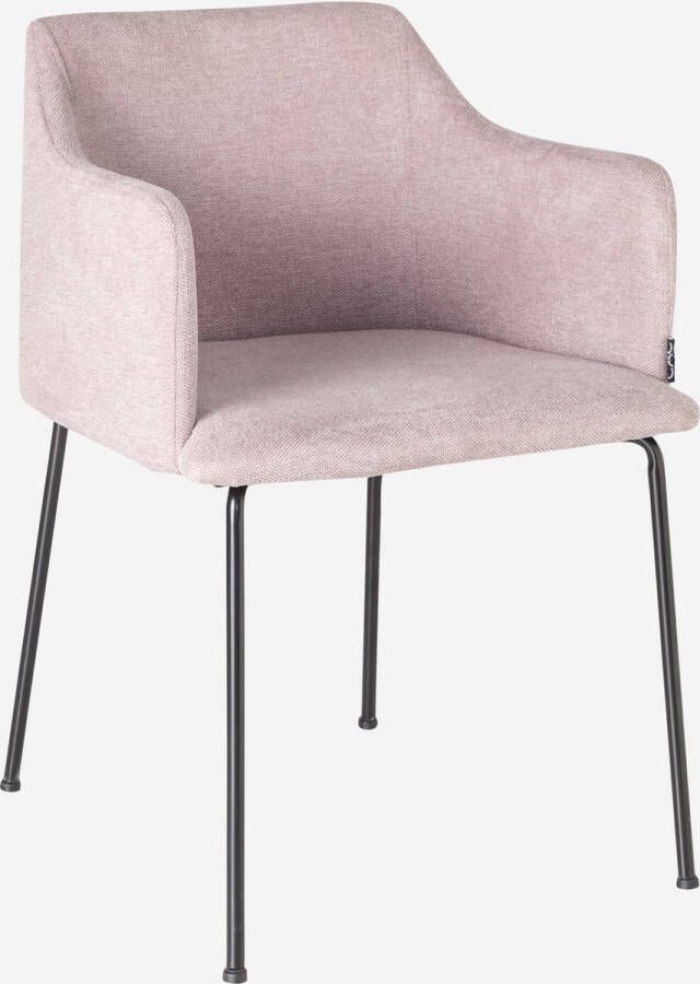 Lucy's Living Lucy s Living Luxe Eetkamerstoel DAME Roze – ø 53x52.5x76 cm – hotel chique binnen – meubilair – meubels – stoelen – wonen – interieur