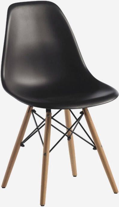 Lucy's Living Lucy s Living Luxe Eetkamerstoel KLAP Zwart – ø 40x46x83 cm – hotel chique binnen – meubilair – meubels – stoelen – wonen – interieur