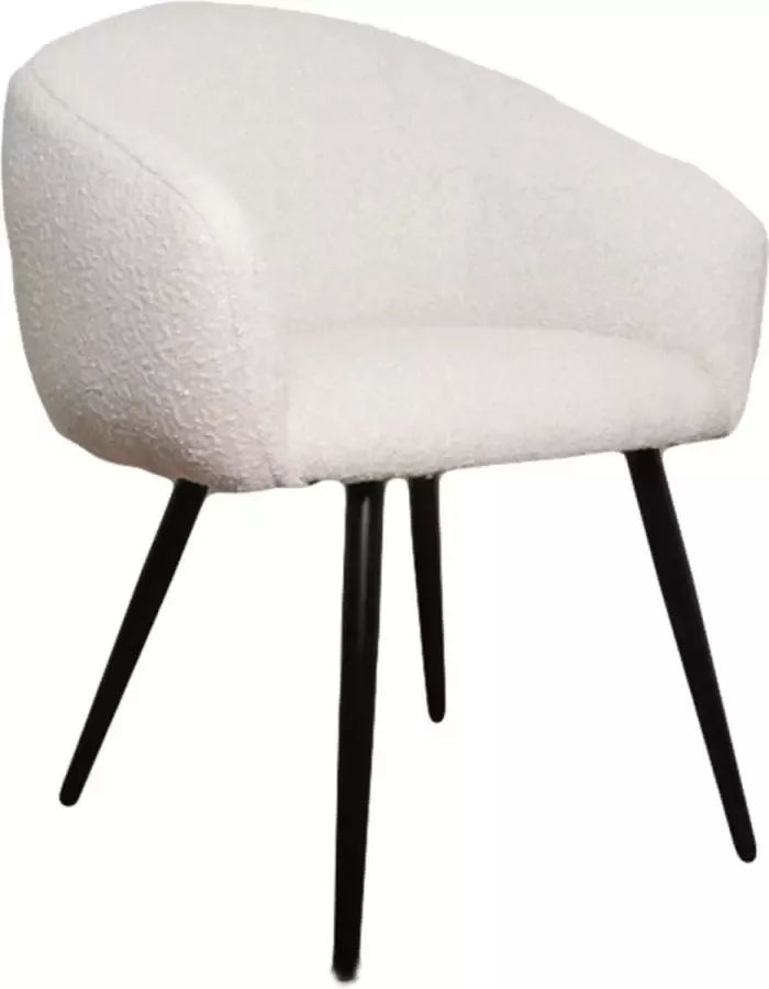 Lucy's Living Lucy s Living Luxe Eetkamerstoel BUBBLE Wit – ø13 x 31 cm – hotel chique binnen – meubilair – meubels – stoelen – wonen – interieur