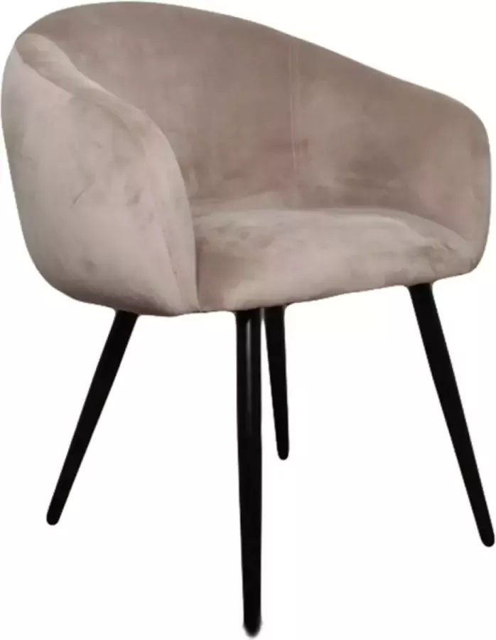 Lucy's Living Lucy s Living Luxe Eetkamerstoel BUBBLE Wit – ø 64x64x81 cm – hotel chique binnen – meubilair – meubels – stoelen – wonen – interieur