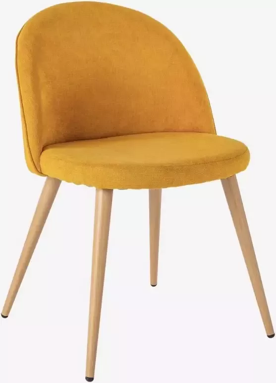 Lucy's Living Lucy s Living Luxe Eetkamerstoel DECO Geel – ø 43x46.5x76.5 cm – hotel chique binnen – meubilair – meubels – stoelen – wonen – interieur
