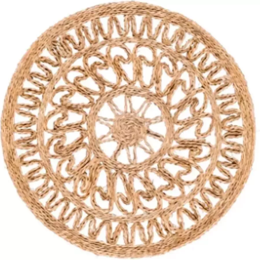 Lucy's Living Lucy s Living Luxe handgemaakte vloerkleed SUNNY Exclusive – 90 cm – woonkamer rond tapijt – rattan slaapkamer – kinderkamer – vloerbedekking – wonen – voor binnen en buiten