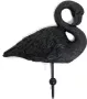 Lucy's Living Wandhaak Flamingo zwart 15 x 14 cm woonaccessoires decoratie halaccessoires - Thumbnail 2