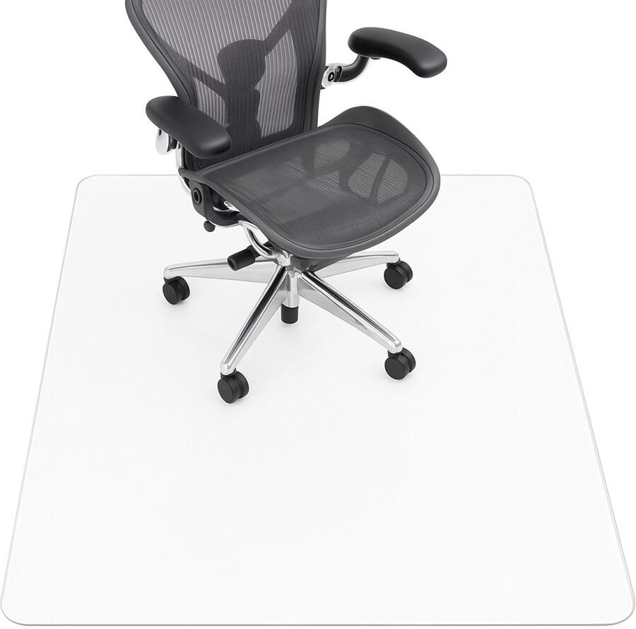 Luft Vloerbeschermer bureaustoelmat Transparant – Geluiddempend – Voor harde vloeren – Vloermat 120 x 90 cm – Transparant PCV