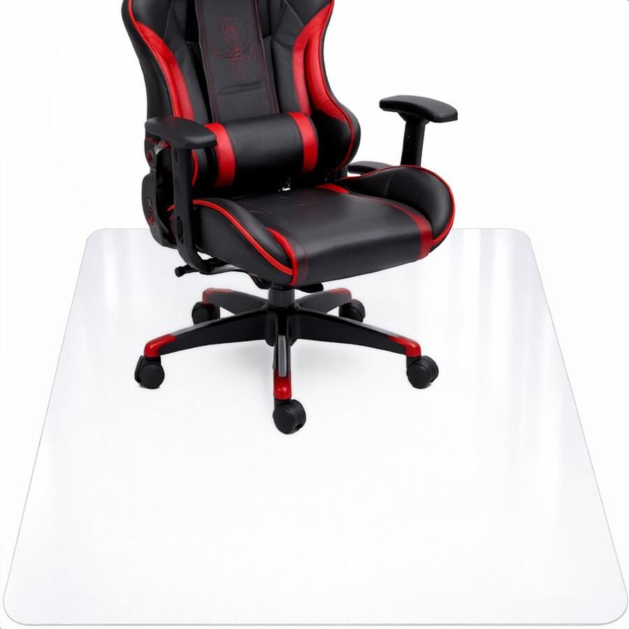 Luft Vloerbeschermer bureaustoelmat Transparant – Geluiddempend – Voor harde vloeren – Vloermat 120 x 90 cm – Transparant PCV - Foto 2