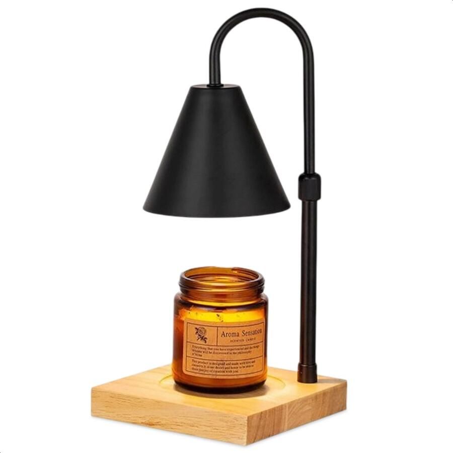 Luft Kaars verwarmer Zwart Tafellamp Geurbrander Oliebrander Candle Warmer Lamp Kaars Verwarmer Wax Warmer Sfeerlamp Zwart