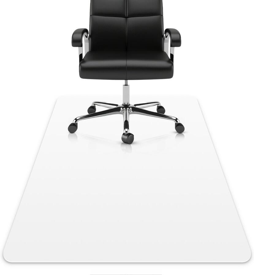 Luft Vloerbeschermer bureaustoelmat Transparant – Geluiddempend – Voor harde vloeren – Vloermat 120 x 90 cm – Transparant PCV - Foto 2