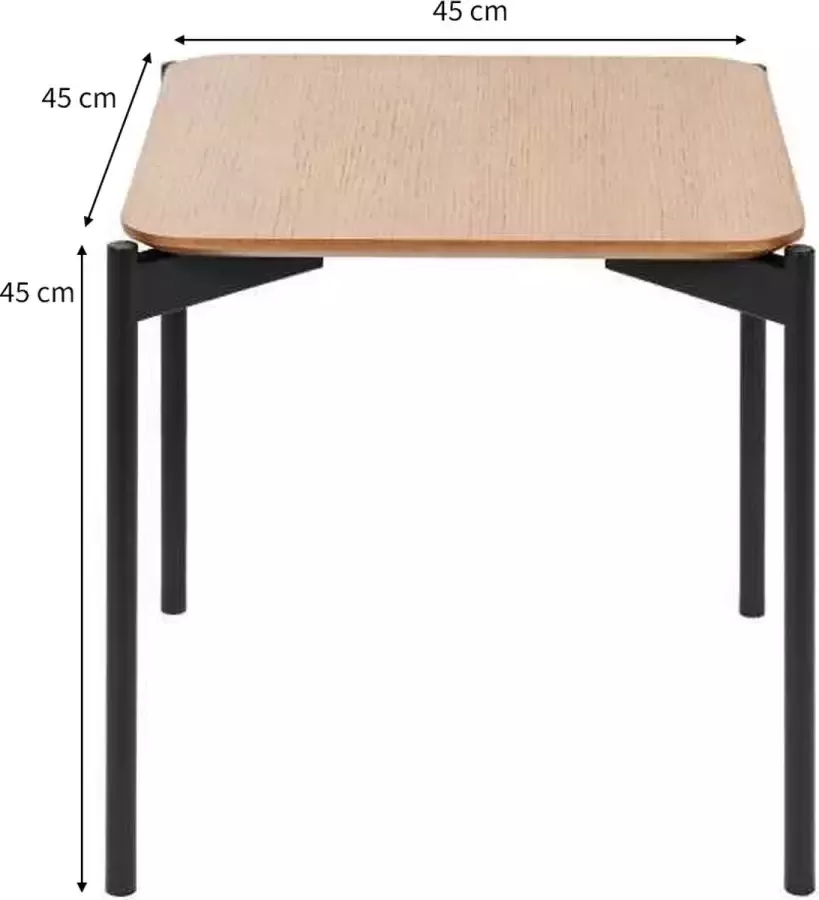 LULA Bijzettafel 45x45 cm Toke Eik