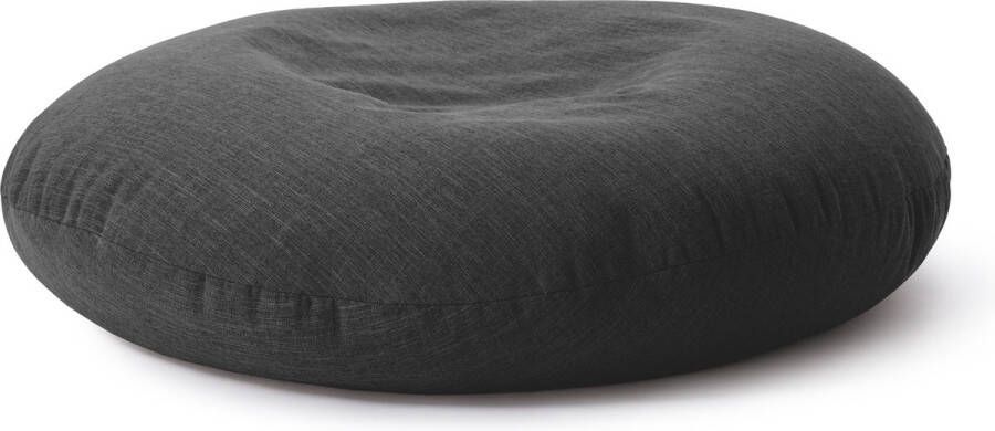 Lumaland 2-in-1 linnen zitzak voor binnen ronde comfortabele zitzak voor binnen 300 l vulling 120 x 80 x 75 cm linnenlook en feel blauw