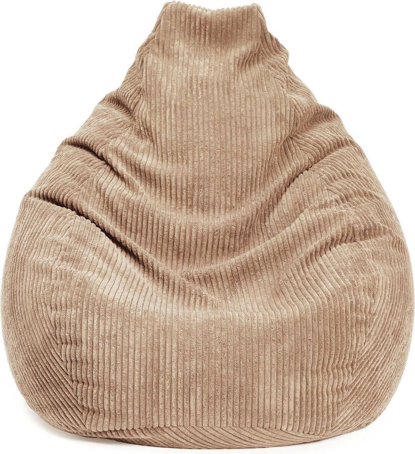 Lumaland GIANT Koord zitzak met stevige rugleuning Beige