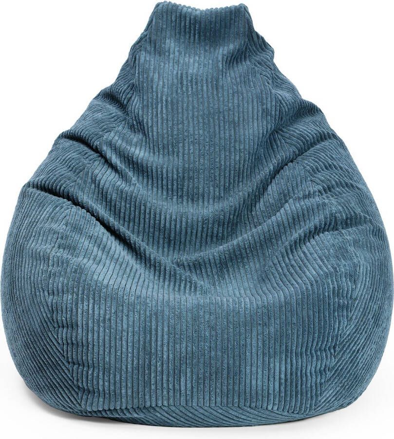 Lumaland GIANT Koord zitzak met stevige rugleuning marineblauw