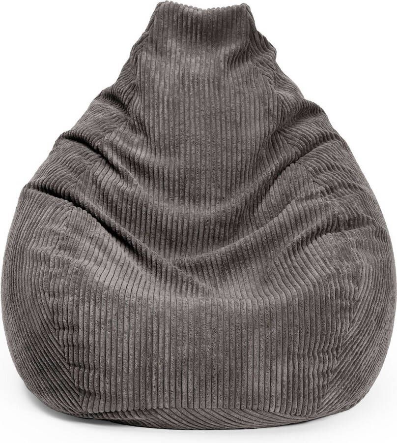 Lumaland GIANT Snoer zitzak met stevige rugleuning Grijs