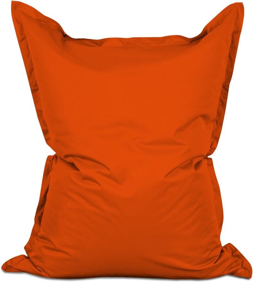 Lumaland Grote luxe XXL zitzak 380 liter vulling 140 x 180 cm geschikt voor Indoor & Outdoor verkrijgbaar in verschillende kleuren Oranje
