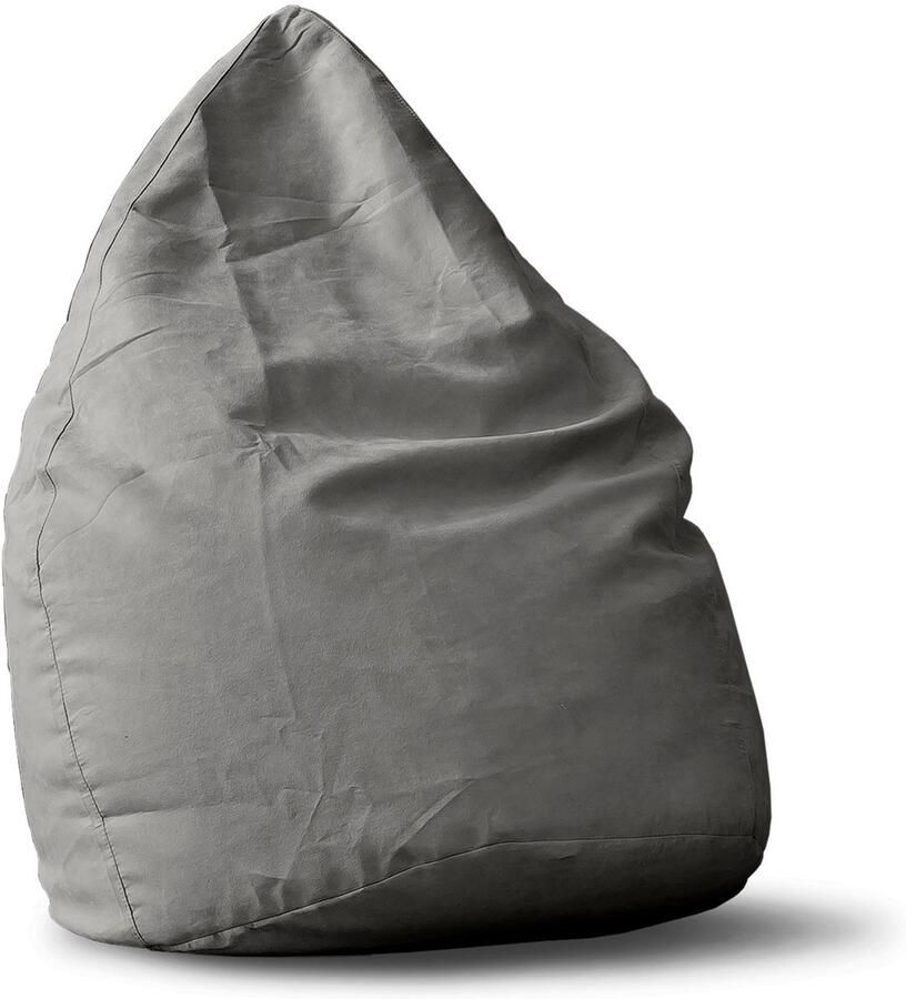 Lumaland Luxe XL zitzak Stijlvolle beanbag 120L vulling 100% Polyester Verkrijgbaar in verschillende kleuren Grijs - Foto 2