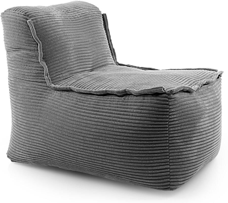 Lumaland Modulair Middendeel – Cord Zitzak met Zachte Structuur Ideaal voor Bankmodules & Poefs Met Vulling – 54×81×70 cm