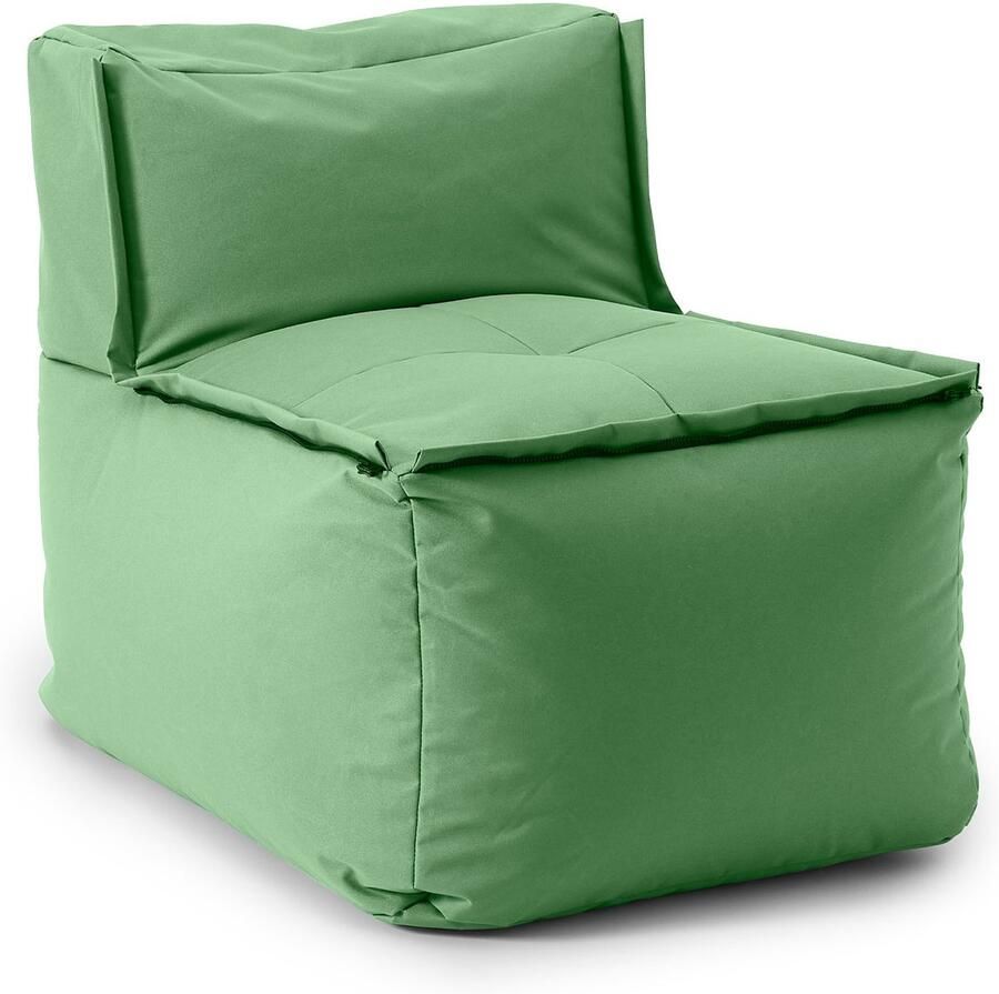 Lumaland Modulair Middendeel – Wasbare & Waterafstotende Zitzak Indoor & Outdoor Uitbreidbaar 54×81×70 cm [Pastelgroen]