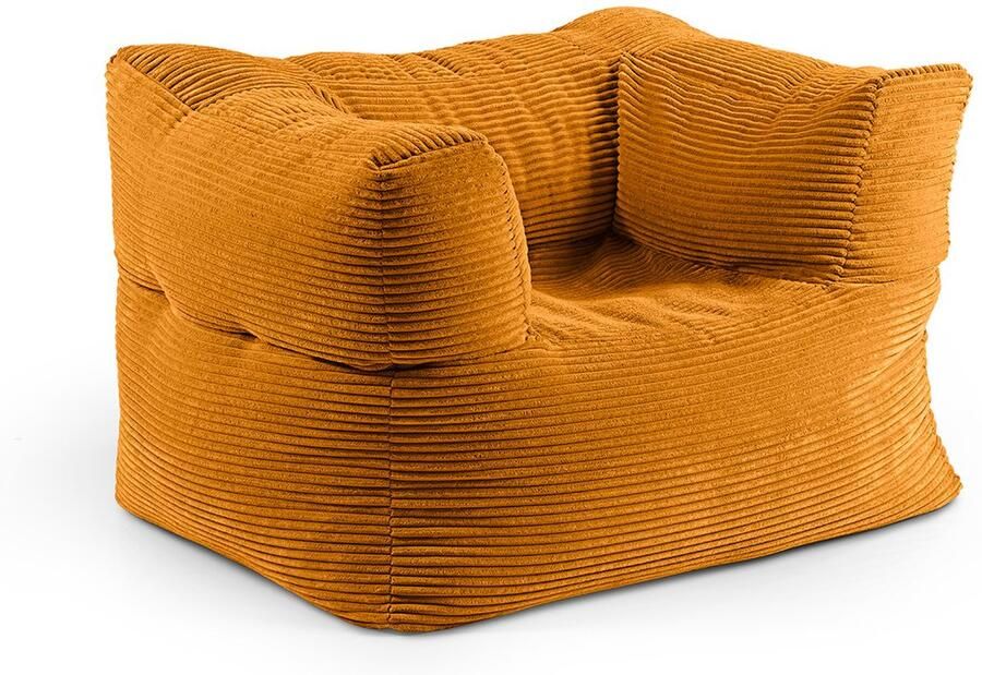 Lumaland Modulaire Fauteuil – Corduroy Zitzak met Zachte Structuur Comfortabele Beanbag voor Woonkamer & Slaapkamer – 96×72×70 cm