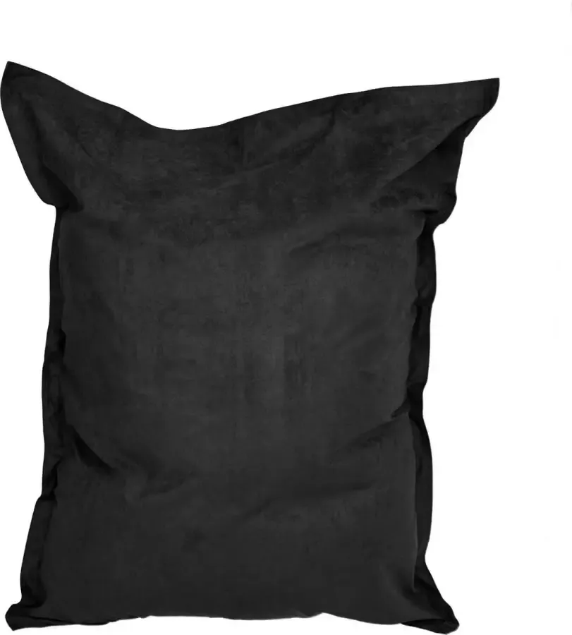 Lumaland Luxe XXL zitzak Beanbag van microvelours Indoor 380 Liter 140 x 180 cm Zwart