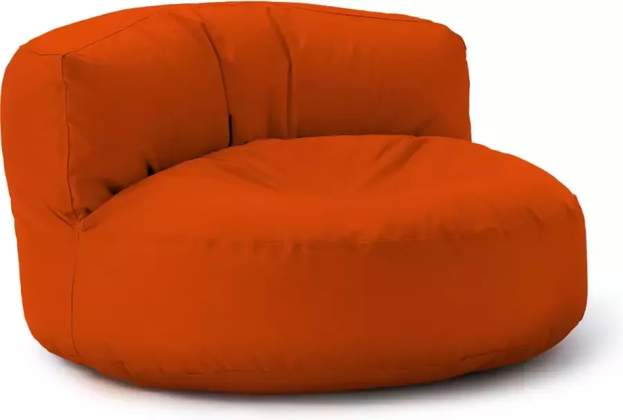Lumaland Outdoor zitzak lounge ronde zitzak voor buiten 320 l vulling 90 x 50 cm oranje