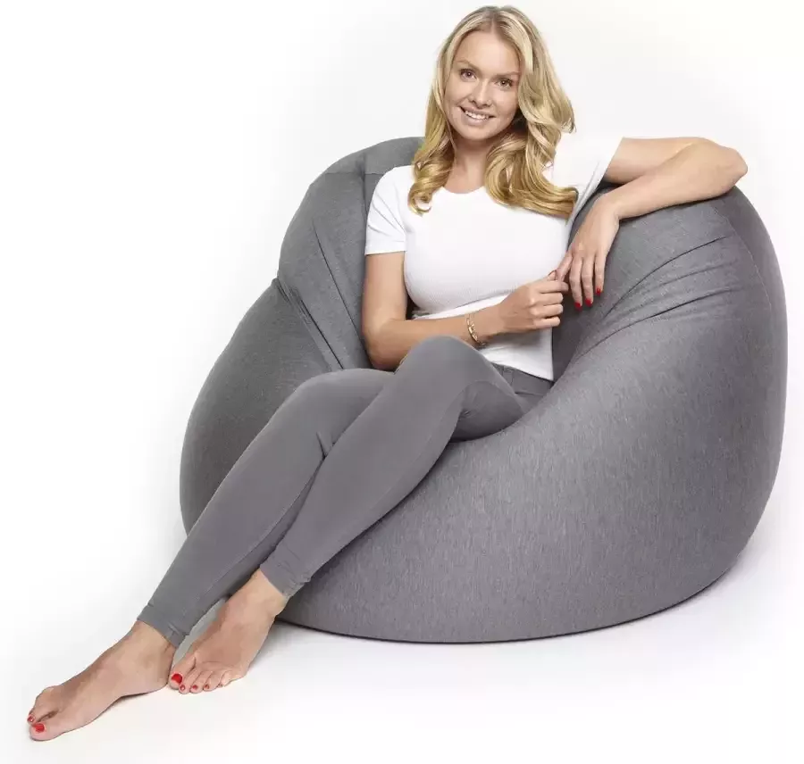 Lumaland Zitzak Flexi Comfort Beanbag Verschillende maten 155 x 100 cm LARGE Donkergrijs