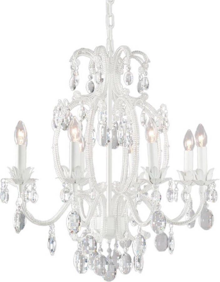 Clayre & Eef LumiLamp Kroonluchter Ø 70x70 cm Transparant Ijzer Glas Hanglamp Transparant Hanglamp - Foto 2