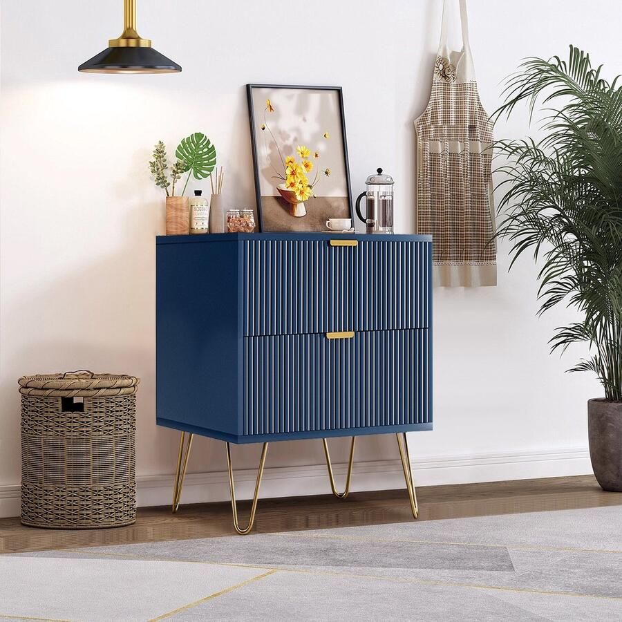 Luminari™ Luminarix Nachtkastje met lades nachtkastje (set 1 stuk moderne salontafel bijzettafel) modern